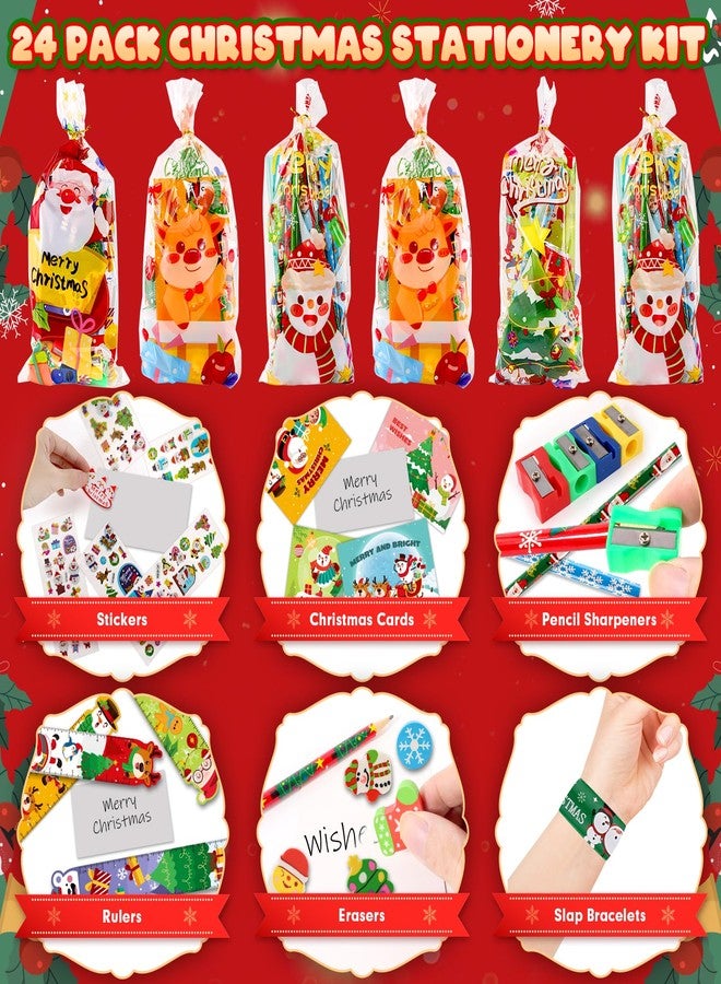 OCHIDO 192 PCS Christmas Party Favors for Kids, Christmas Stationery Set for Stocking Goodie Bag Stuffers, Classroom Christmas Gifts Exchange, School Games Reward Prizes - Image 4